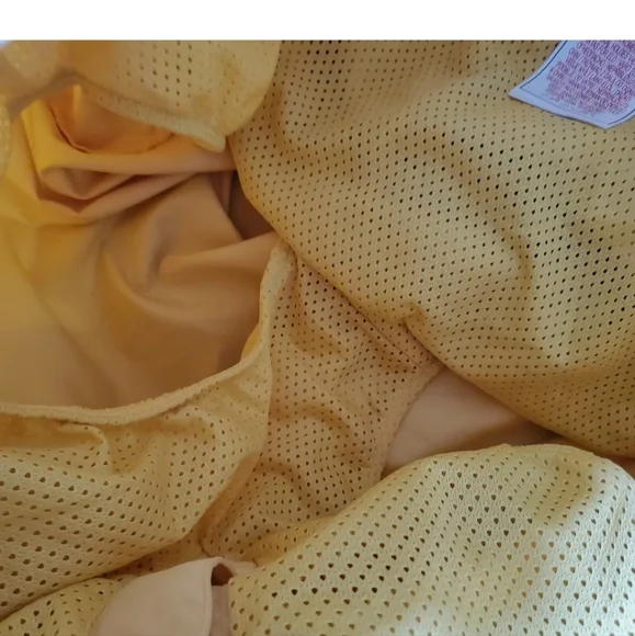 Vintage retro NIKE Shorts yellow Bermuda swim shorts 34" summer Holiday - Picture 9 of 9